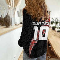 Custom New Zealand Rugby Women Casual Shirt Maori and Silver Fern Half Style LT03 - Polynesian Pride