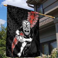 New Zealand Maori Warrior Rugby Garden Flag Maori and Silver Fern Half Style LT03 - Polynesian Pride