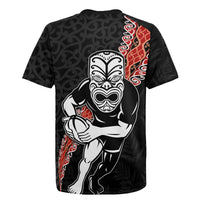 New Zealand Maori Warrior Rugby Rugby Jersey Maori and Silver Fern Half Style LT03 - Polynesian Pride