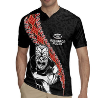 New Zealand Maori Warrior Rugby Rugby Jersey Maori and Silver Fern Half Style LT03 - Polynesian Pride