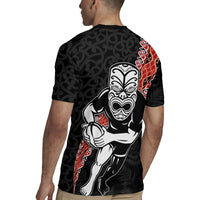 New Zealand Maori Warrior Rugby Rugby Jersey Maori and Silver Fern Half Style LT03 - Polynesian Pride