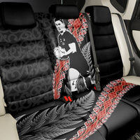New Zealand Maori Rugby Player Back Car Seat Cover Maori and Silver Fern Half Style LT03 - Polynesian Pride