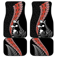 New Zealand Maori Rugby Player Car Mats Maori and Silver Fern Half Style LT03 - Polynesian Pride
