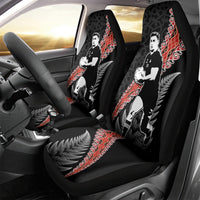 New Zealand Maori Rugby Player Car Seat Cover Maori and Silver Fern Half Style LT03 - Polynesian Pride