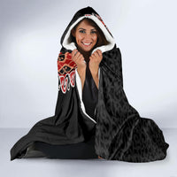 New Zealand Maori Rugby Player Hooded Blanket Maori and Silver Fern Half Style LT03 - Polynesian Pride
