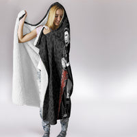 New Zealand Maori Rugby Player Hooded Blanket Maori and Silver Fern Half Style LT03 - Polynesian Pride