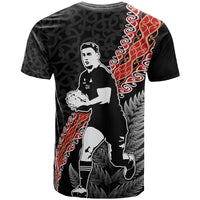 New Zealand Maori Rugby Player T Shirt Maori and Silver Fern Half Style LT03 - Polynesian Pride