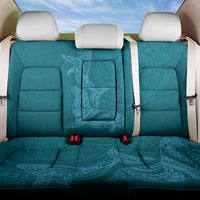 Hawaiian Monk Seal and Whale Back Car Seat Cover Kakau Tribal Pattern Teal Color