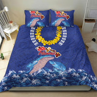 Hawaiian Sea Animals Bedding Set Whales Shark and Turtle Guardians with Tribal Pattern