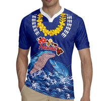 Hawaiian Sea Animals Rugby Jersey Whales Shark and Turtle Guardians with Tribal Pattern