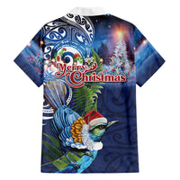 New Zealand Merry Christmas Family Matching Puletasi and Hawaiian Shirt Maori Tribal Pattern with Xmas Tui Bird LT03 - Polynesian Pride