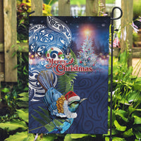 New Zealand Merry Christmas Garden Flag Maori Tribal Pattern with Xmas Tui Bird LT03 Garden Flag Multicolor - Polynesian Pride