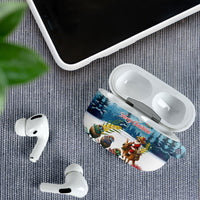 New Zealand and Australia Merry Christmas AirPods Case Kiwi Birds Skiing and Koala Santa Riding Kangaroo LT03 - Polynesian Pride