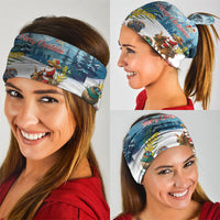 New Zealand and Australia Merry Christmas Neck Gaiter Kiwi Birds Skiing and Koala Santa Riding Kangaroo LT03 - Polynesian Pride