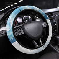 New Zealand and Australia Merry Christmas Steering Wheel Cover Kiwi Birds Skiing and Koala Santa Riding Kangaroo LT03 Universal Fit Multicolor - Polynesian Pride