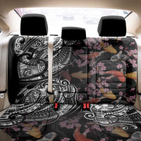 Hawaiian and Japanese Together Back Car Seat Cover Polynesian Triball Tattoo Koi Carps and Sakura LT03 - Polynesian Pride