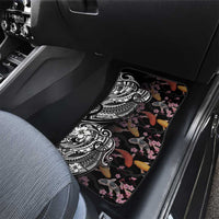 Hawaiian and Japanese Together Car Mats Polynesian Triball Tattoo Koi Carps and Sakura LT03 - Polynesian Pride