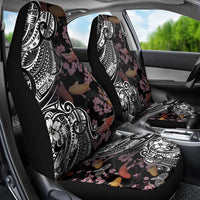 Hawaiian and Japanese Together Car Seat Cover Polynesian Triball Tattoo Koi Carps and Sakura LT03 - Polynesian Pride