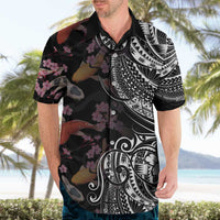 Hawaiian and Japanese Together Hawaiian Shirt Polynesian Triball Tattoo Koi Carps and Sakura LT03 - Polynesian Pride
