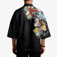 Hawaiian and Japanese Together Kimono Colorful Traditional Japanese Tattoo and Kakau Pattern Black Color LT03 - Polynesian Pride