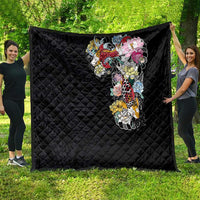 Hawaiian and Japanese Together Quilt Colorful Traditional Japanese Tattoo and Kakau Pattern Black Color LT03 - Polynesian Pride