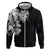 Hawaiian and Japanese Together Hoodie Japanese Koi Fish Tattoo and Kakau Pattern Black Color