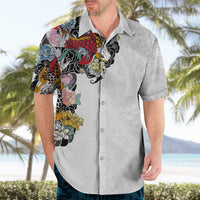 Hawaiian and Japanese Together Hawaiian Shirt Colorful Traditional Japanese Tattoo and Kakau Pattern White Color LT03 - Polynesian Pride
