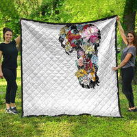 Hawaiian and Japanese Together Quilt Colorful Traditional Japanese Tattoo and Kakau Pattern White Color LT03 - Polynesian Pride