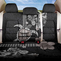Hawaiian and Japanese Together Back Car Seat Cover Japanese Culture and Turtle Kakau Tattoo Black Color LT03 One Size Black - Polynesian Pride