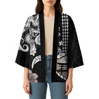 Hawaiian and Japanese Together Kimono Japanese Culture and Turtle Kakau Tattoo Black Color LT03 - Polynesian Pride