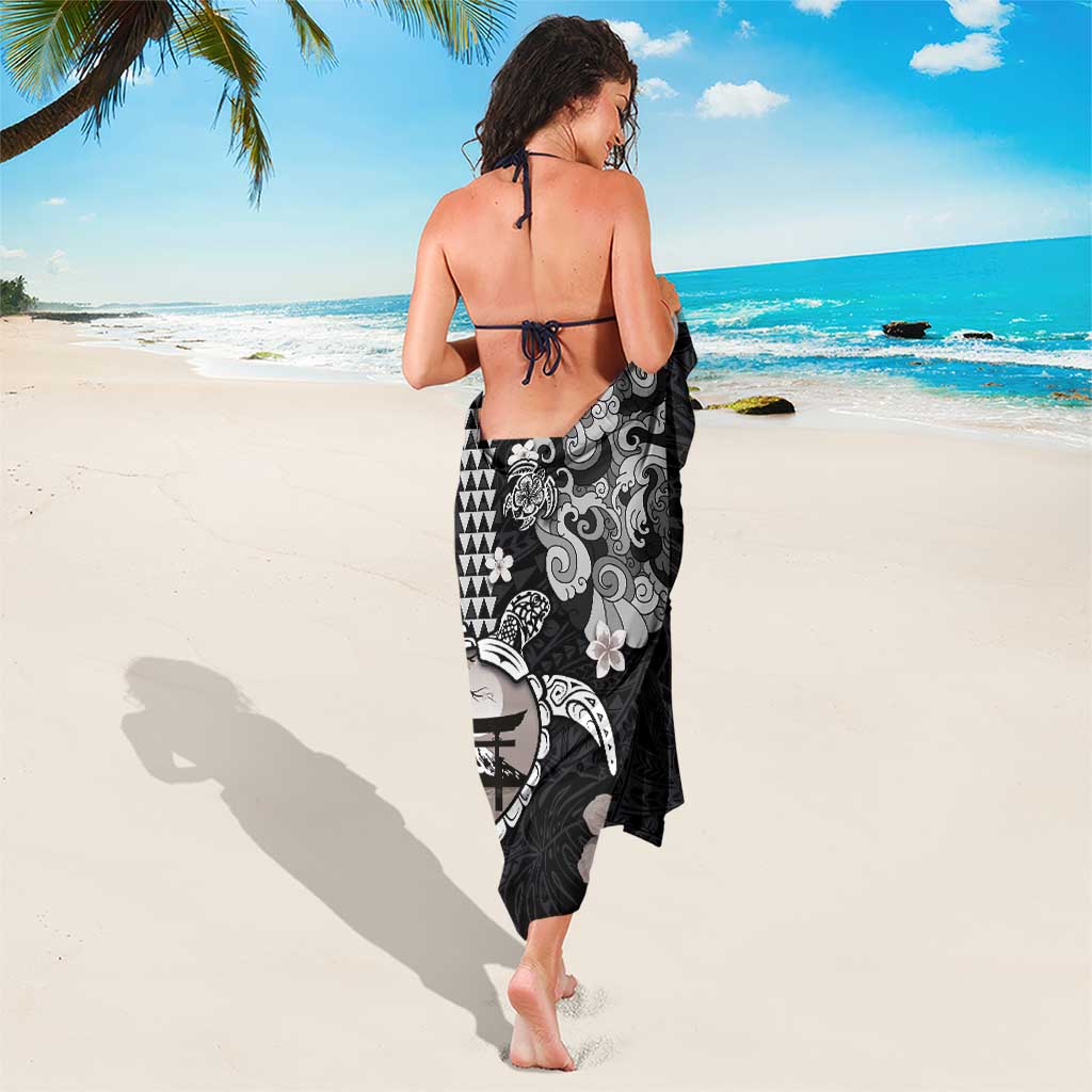 Hawaiian and Japanese Together Sarong Japanese Culture and Turtle Kakau Tattoo Black Color LT03 - Polynesian Pride