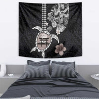 Hawaiian and Japanese Together Tapestry Japanese Culture and Turtle Kakau Tattoo Black Color LT03 - Polynesian Pride