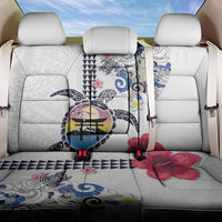 Hawaiian and Japanese Together Back Car Seat Cover Japanese Culture and Turtle Kakau Tattoo White Color LT03 One Size White - Polynesian Pride