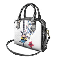 Hawaiian and Japanese Together Shoulder Handbag Japanese Culture and Turtle Kakau Tattoo White Color LT03 - Polynesian Pride