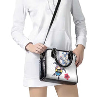 Hawaiian and Japanese Together Shoulder Handbag Japanese Culture and Turtle Kakau Tattoo White Color LT03 - Polynesian Pride