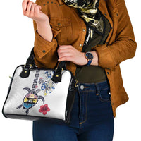 Hawaiian and Japanese Together Shoulder Handbag Japanese Culture and Turtle Kakau Tattoo White Color LT03 - Polynesian Pride