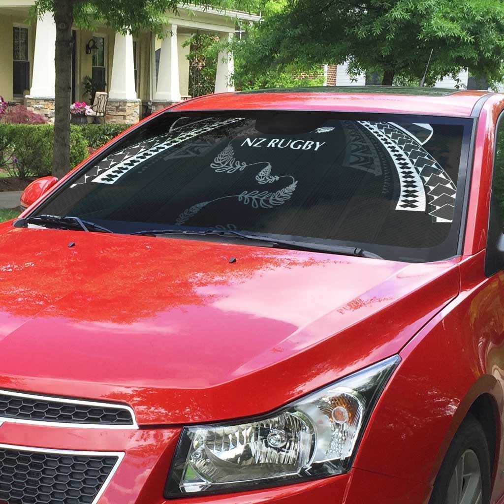 New Zealand Rugby Auto Sun Shade Aotearoa Armour Blacks Silver Ferns - Polynesian Pride