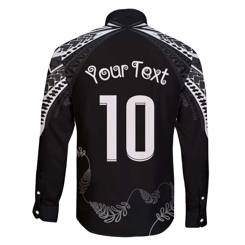 New Zealand Rugby Custom Family Matching Mermaid Dress and Hawaiian Shirt Aotearoa Armour Blacks Silver Ferns LT03 - Polynesian Pride