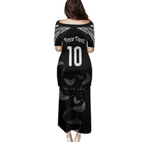 New Zealand Rugby Custom Family Matching Puletasi and Hawaiian Shirt Aotearoa Armour Blacks Silver Ferns LT03 - Polynesian Pride