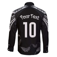 New Zealand Rugby Custom Family Matching Summer Maxi Dress and Hawaiian Shirt Aotearoa Armour Blacks Silver Ferns LT03 - Polynesian Pride