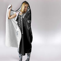 New Zealand Rugby Hooded Blanket Aotearoa Armour Blacks Silver Ferns - Polynesian Pride