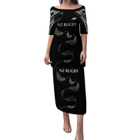 New Zealand Rugby Custom Puletasi Aotearoa Armour Blacks Silver Ferns - Polynesian Pride
