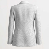 Tonga White Sunday Blazer Tongan Tribal Heritage Tattoos - Polynesian Pride