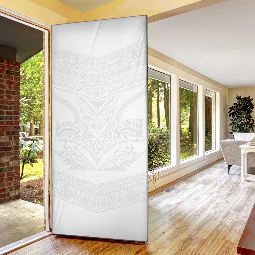 Tonga White Sunday Door Cover Tongan Tribal Heritage Tattoos - Polynesian Pride