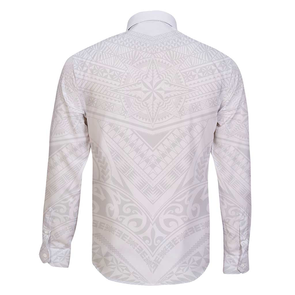 Tonga White Sunday Family Matching Summer Maxi Dress and Hawaiian Shirt Tongan Tribal Heritage Tattoos LT03 - Polynesian Pride