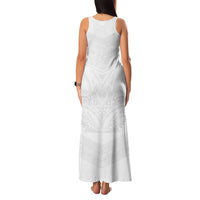 Tonga White Sunday Family Matching Tank Maxi Dress and Hawaiian Shirt Tongan Tribal Heritage Tattoos LT03 - Polynesian Pride