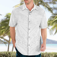 Tonga White Sunday Hawaiian Shirt Tongan Tribal Heritage Tattoos - Polynesian Pride