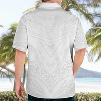 Tonga White Sunday Hawaiian Shirt Tongan Tribal Heritage Tattoos - Polynesian Pride