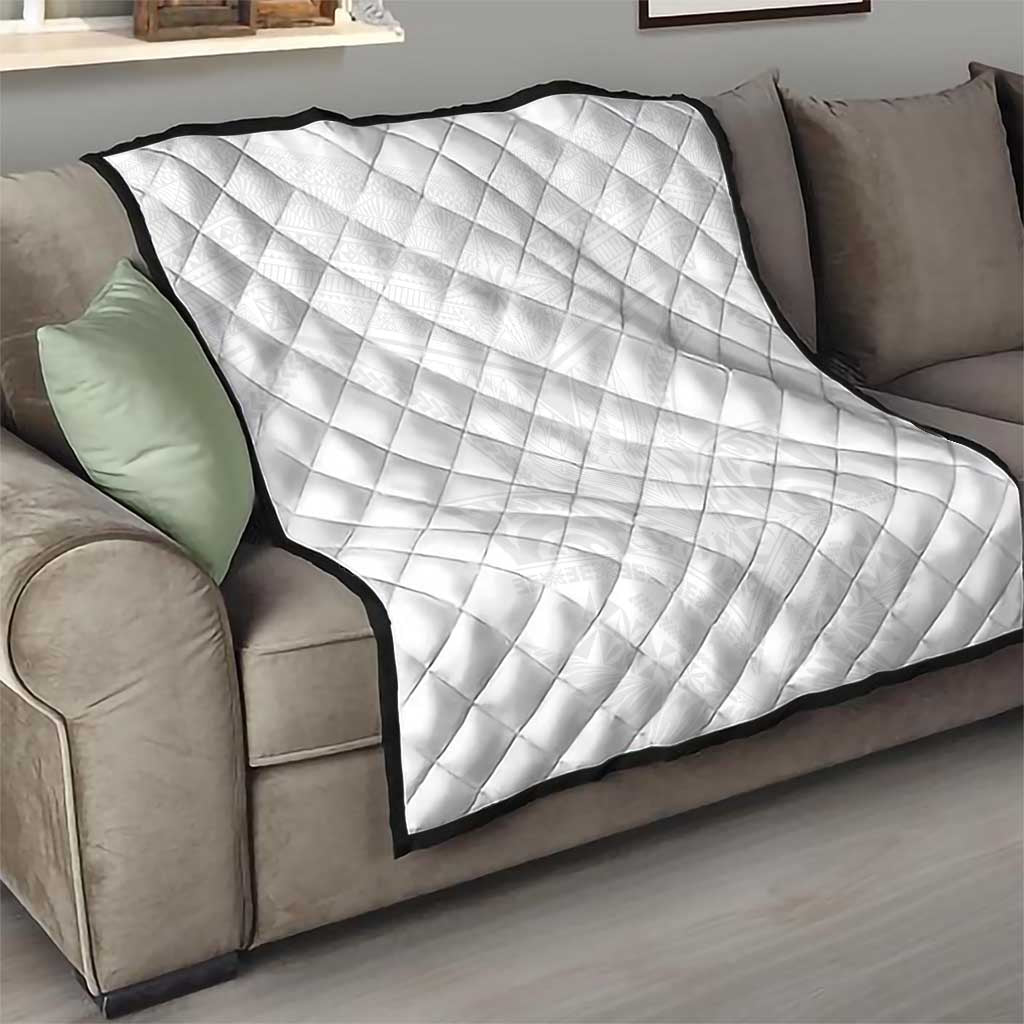 Tonga White Sunday Quilt Tongan Tribal Heritage Tattoos - Polynesian Pride