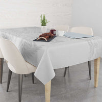 Tonga White Sunday Tablecloth Tongan Tribal Heritage Tattoos LT03 - Polynesian Pride